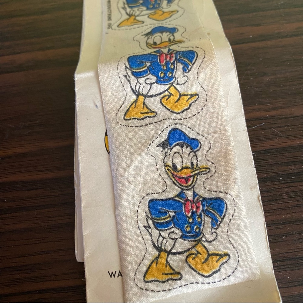 Disney Vintage 1946 Mickey Mouse Donald Duck Bondex Hot Iron Appliqués